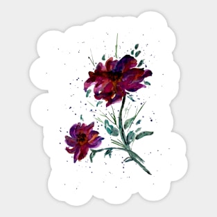 Molten Flowers Watercolor Sticker